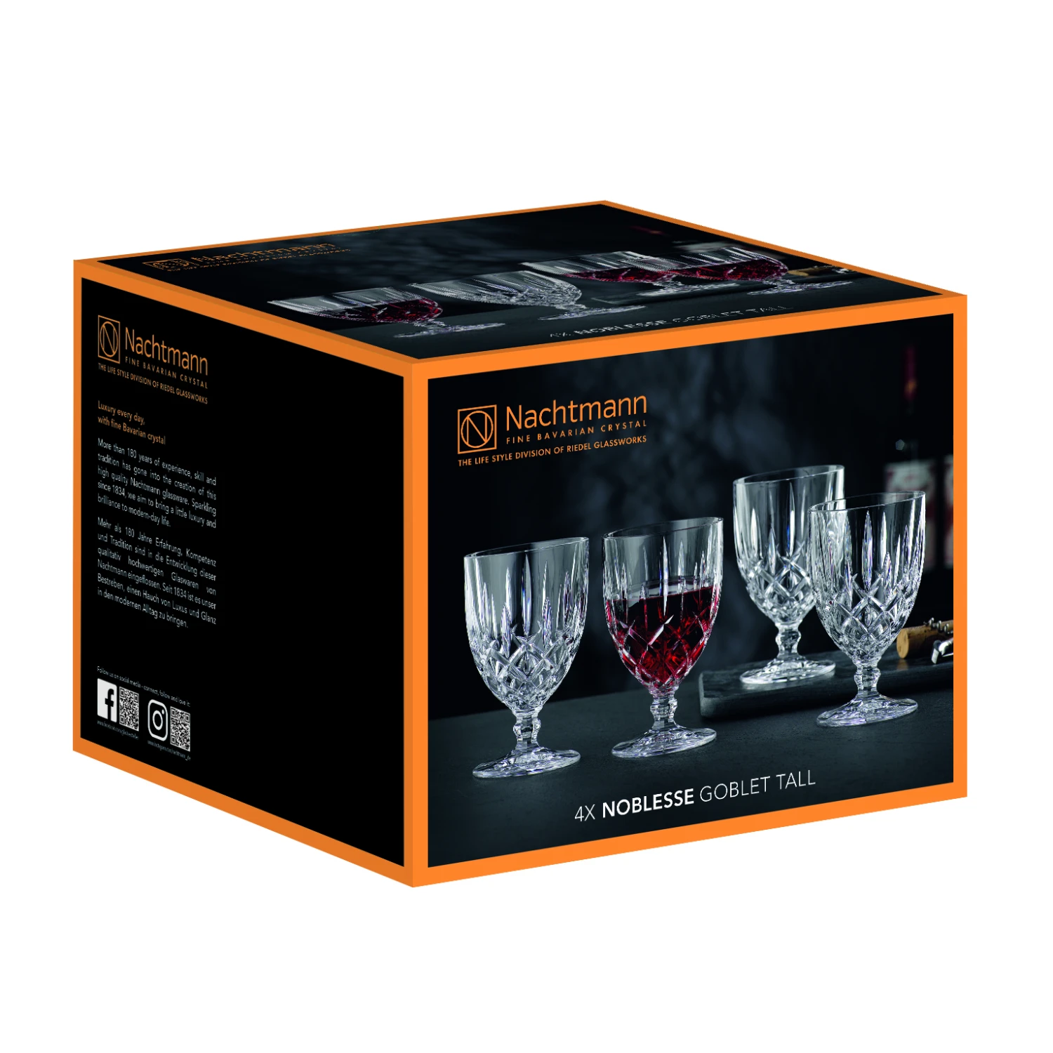 Nachtmann Noblesse Glas Op Voet 4-pack 4 Nachtmann Noblesse Glas Op Voet 4-pack - Afbeelding 2