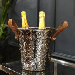 French Fleur Wijnkoeler Met Leren Handvat -Beste Bestek Winkel 40691 01 03 15fc191718
