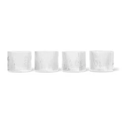 Ferm LIVING Ripple Glas Laag 4-pack