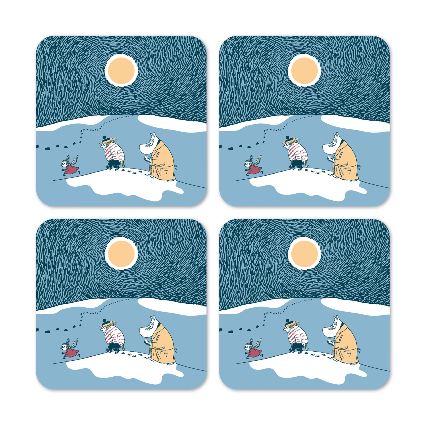 Snow Moonlight Glasonderzetter Winter 2021 4-pack 3 Snow Moonlight Glasonderzetter Winter 2021 4-pack