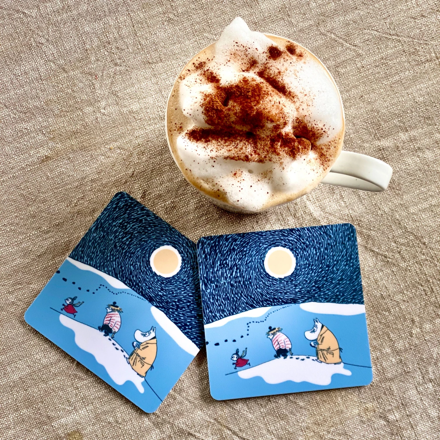 Snow Moonlight Glasonderzetter Winter 2021 4-pack 4 Snow Moonlight Glasonderzetter Winter 2021 4-pack - Afbeelding 2