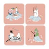 Fiske Moomin Zomer 2022 Glasonderzetters 4-pack