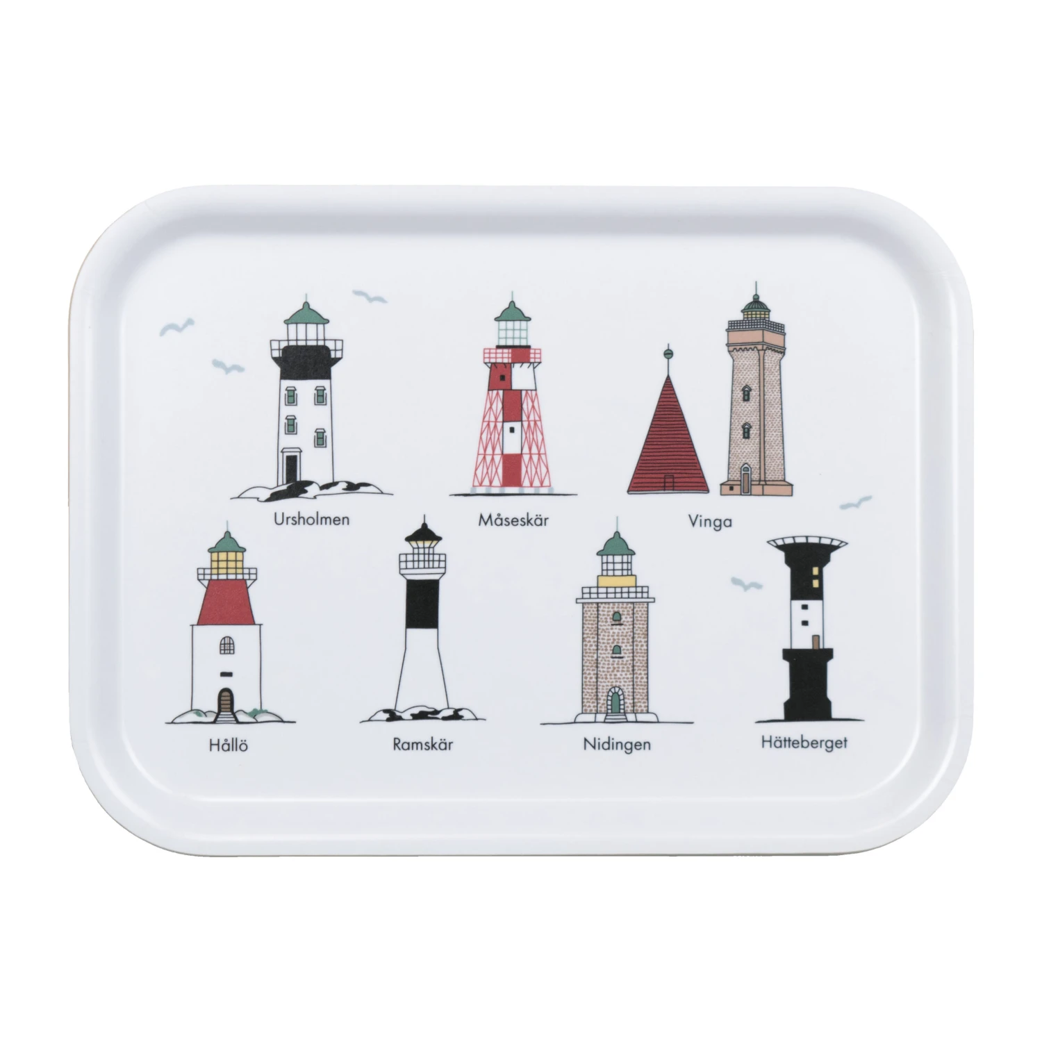 Zweedse Vuurtorens Dienblad 20x27 Cm 3 Zweedse Vuurtorens Dienblad 20x27 Cm