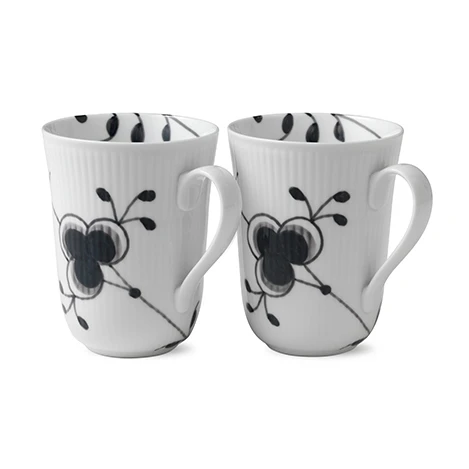Royal Copenhagen Black Fluted Mega Kop 2-pack 3 Royal Copenhagen Black Fluted Mega Kop 2-pack
