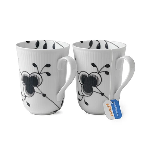 Royal Copenhagen Black Fluted Mega Kop 2-pack 4 Royal Copenhagen Black Fluted Mega Kop 2-pack - Afbeelding 2